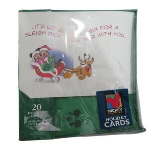 Mickey Unlimited Disney Vintage Holiday Cards Mickey Minnie Pluto Christmas Card